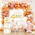 First Birthday Pumpkin Party Decorations Set for Fall Halloween Thanksgiving - 133pcs Autumn Theme