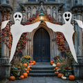 White 52-Inch Hanging Ghost Halloween Decor - Outdoor Yard Decoration, 2PCS