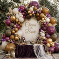 Purple Brown Double Stuffed Balloon Arch Kit with Butterfly Decor for Weddings & Parties - Variation of THIS listing