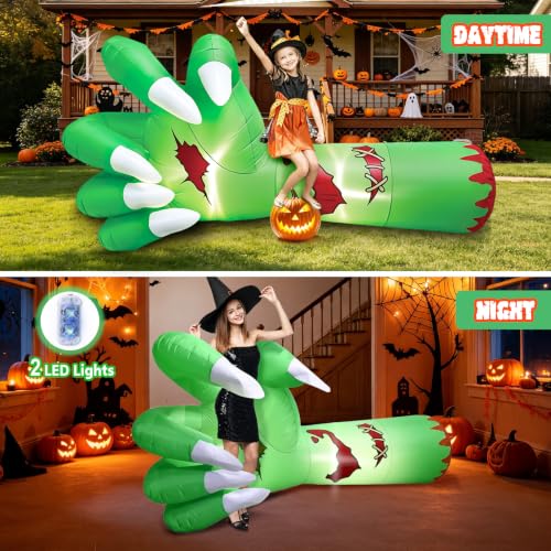 Halloween Inflatable Zombie Hand Decoration 9.4FT Outdoor Yard Decor