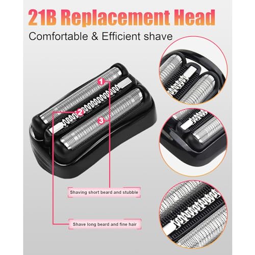 2 Pack Braun Series 3 21B Replacement Shaver Heads Compatible with S3 Models