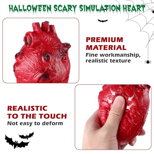 Realistic Red Latex Heart Prop for Halloween Haunted House Decorations