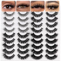 D2 Cat Eye False Eyelashes 4 Styles 20 Pairs 8D Mink Look Voluminous Lashes