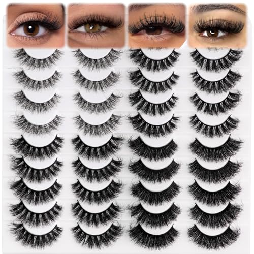 D2 Cat Eye False Eyelashes 4 Styles 20 Pairs 8D Mink Look Voluminous Lashes