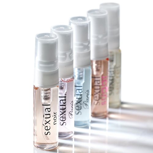 Michel Germain Sexual Discovery Set - Women's Perfume Sampler | 5 Floral & Gourmand Vials (0.07 Fl Oz Each)