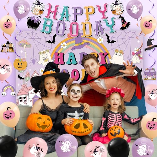 Halloween Birthday Party Decorations Set - Ghost Theme Pastel Colors