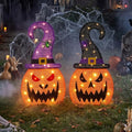 Veltenovaire 28-inch Halloween Lighted Pumpkin Set of 2 - Outdoor Decor