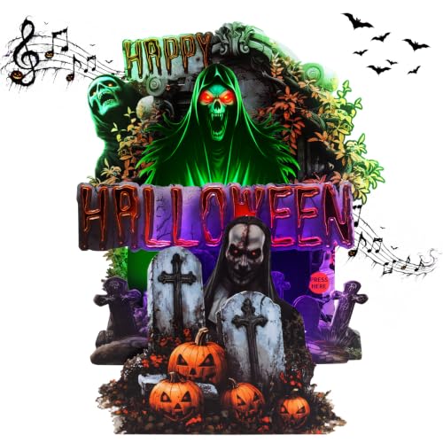 Musical Spooky Halloween Cards with 3D Pop-Up, Lights & Sounds