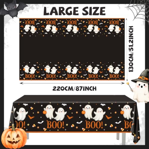Halloween Baby Shower Tablecloth Set - A Little Boo Is Almost Due, Waterproof, 3 Pack