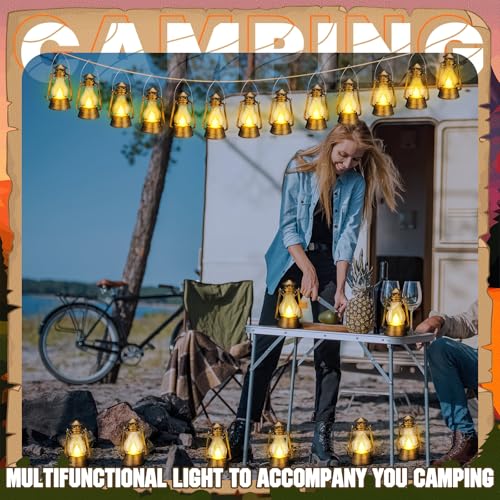 Bronze Mini Lantern Set - 12 Pack 4-Inch Tabletop Camping Decor