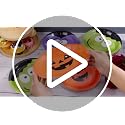 48 Pcs Halloween Paper Plates Set - Disposable Party Dinnerware with Pumpkin, Ghost, Skeleton, Bat & Cat Designs - 9 Inch