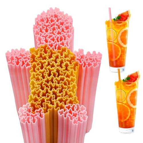 Disposable Plastic Drinking Straws Bulk Pack for Cocktails and Parties