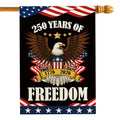 America Flag Garden Banner - Patriotic Eagle Design 12x18 Inch Decor