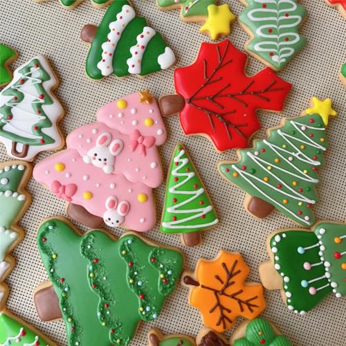 Leaf Shaped Cookie Cutter Set - Stainless Steel Autumn Baking Tools, 8 Pieces