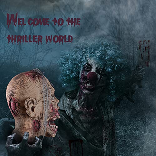 Halloween Zombie Head Hanging Decor - Bloody Severed Head Prop for Haunted House Scarecrow