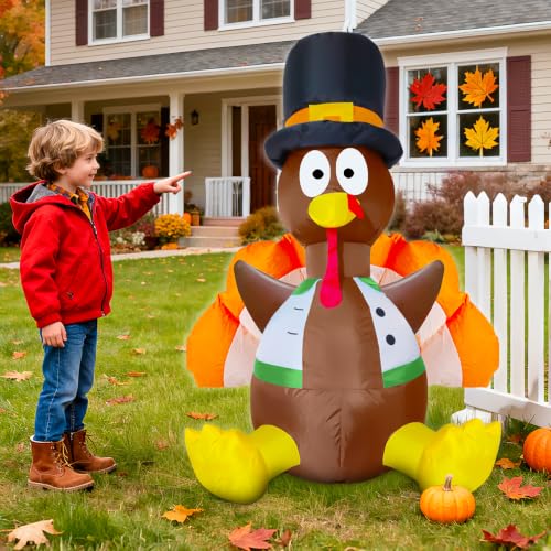 Thanksgiving Decorations Inflatables Turkey 3.5 Ft Cute Fall Decor