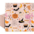 Halloween Ghost Pumpkin Spider Web Paper Napkins Set - Pink 100 Pack - Party Supplies