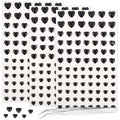 Black Heart Face Gems Set - Self-Adhesive Rhinestones for Makeup & Rave Accessories