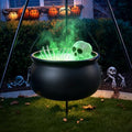 Large Halloween Cauldron with Tripod and Creepy Props for Outdoor Decor