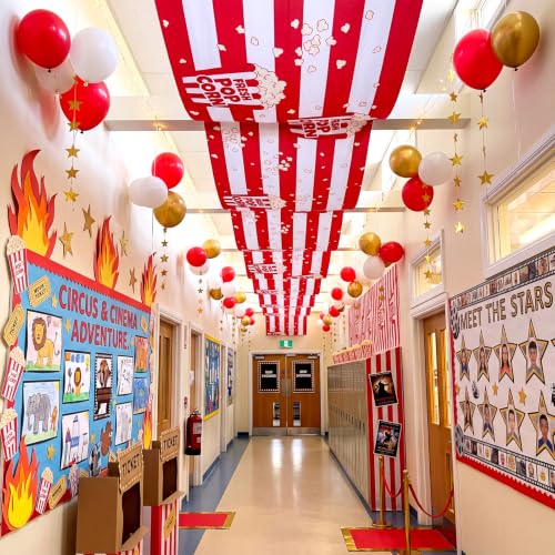 Circus Themed Christmas Banners - 3 Pcs 36 ft Carnival Decoration Set