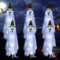 Solar Ghost Lights Outdoor Halloween Decorations - Cool White 6-Pack