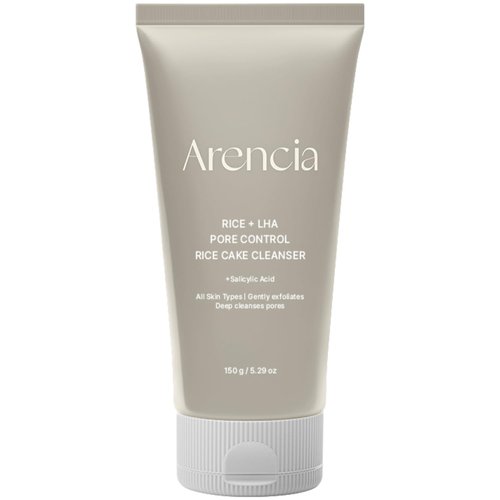 ARENCIA Rice + LHA Pore Control Cleanser - Deep Cleansing & Gentle Exfoliation for All Skin Types, 5.29 oz