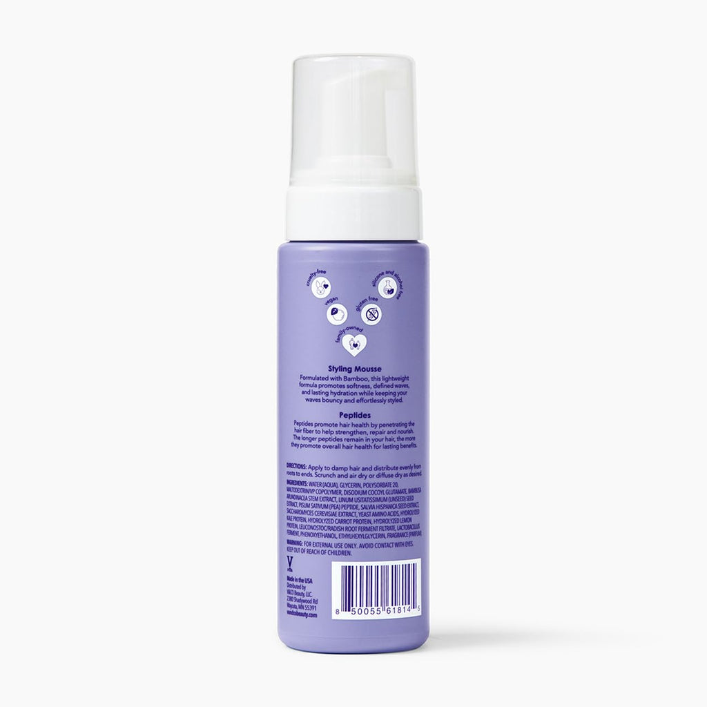 V&Co. Beauty Wave Babe Styling Mousse - Lightweight Hold for Effortless Waves | 8 oz