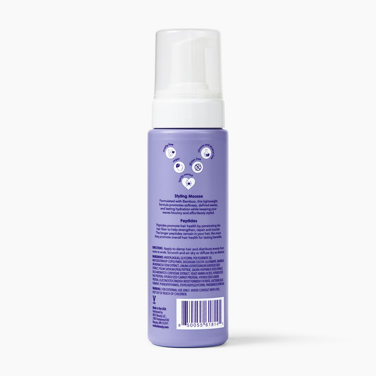 V&Co. Beauty Wave Babe Styling Mousse - Lightweight Hold for Effortless Waves | 8 oz