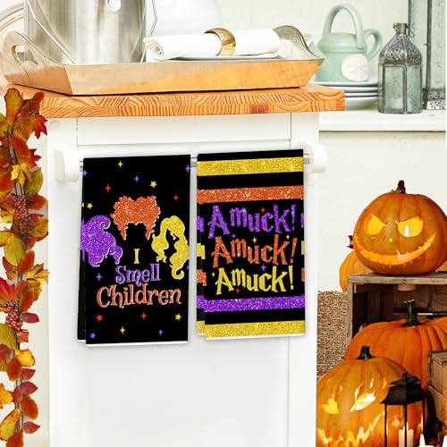 Halloween Kitchen Towels 18x26 Inch Hocus Pocus Home Party Decor