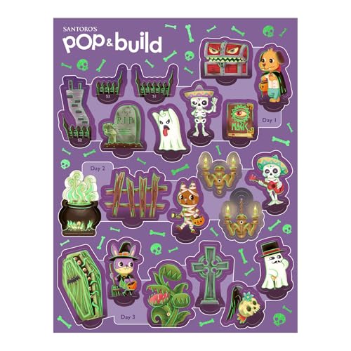 Halloween Countdown Calendar - 3D Pop Up Table Centerpiece for Kids & Adults