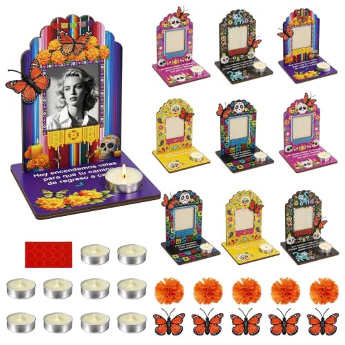 Day of the Dead Ofrenda Set with Photo Frames, Candles & Decorations