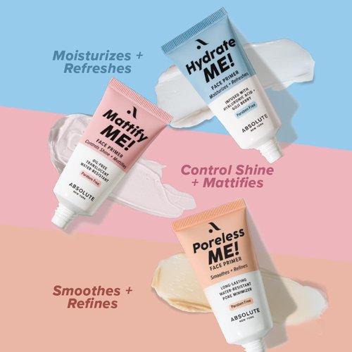 Absolute New York Silky Smooth Face Primer - Mattifying Formula for Flawless Skin, 1.01 fl oz