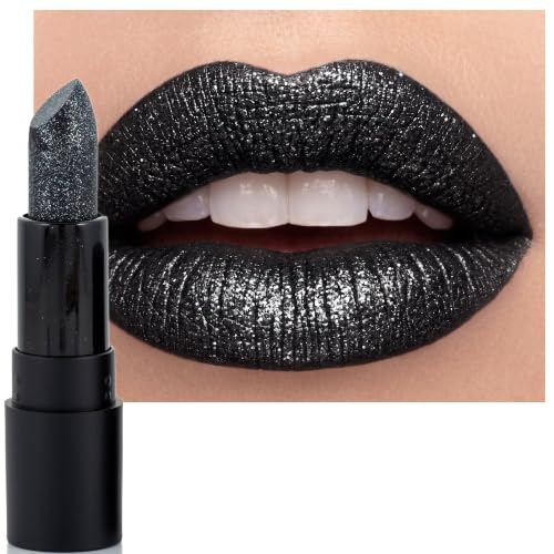 Mynena Black Shimmer Lipstick - Sadie | Moisturizing Glitter Lip Color