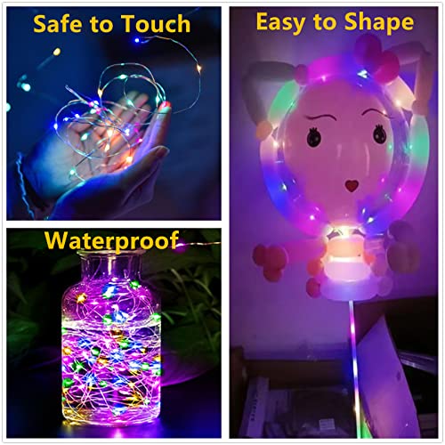 Fairy String Lights 7Ft 20 LED Multi-Color Waterproof Battery Operated - Flash Colorful Variation