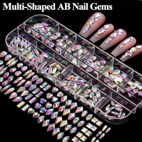 Multicolor Nail Rhinestones and Charms Set - 10,000 Pieces for Nail Art