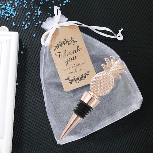 24PCS Pineapple Wine Stopper Set - Beach & Wedding Bottle Decor - Opp Variation