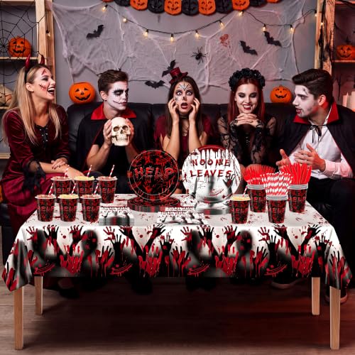 Halloween Bloody Party Supplies Set for 24 Guests - Tableware & Decorations