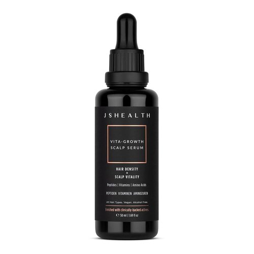 JSHealth Peptide Hair Growth Serum - Supports Hair Retention & Density | Vegan, Oil-Free (1.69 fl oz)