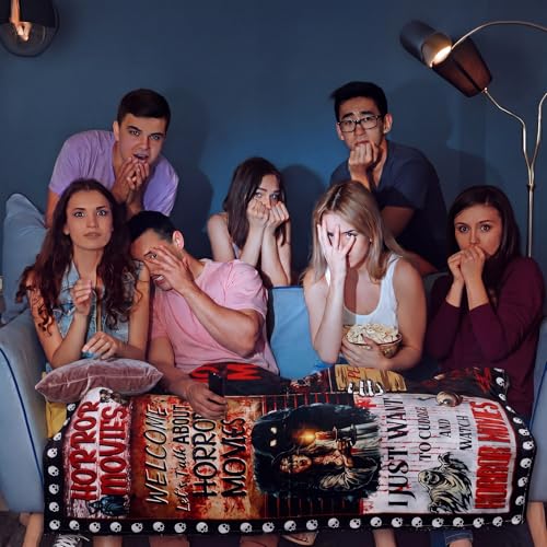 Horror Movies Throw Blankets Set of 4 - 40x60 Inch Flannel Halloween Gift