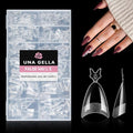 UNA GELLA Almond Half Cover Nail Tips - 312PCS, 12 Sizes, Butterfly Handle