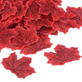 Artificial Maple Leaves Fall Decor 200 Pcs Red Autumn Foliage for Crafts & Wreaths