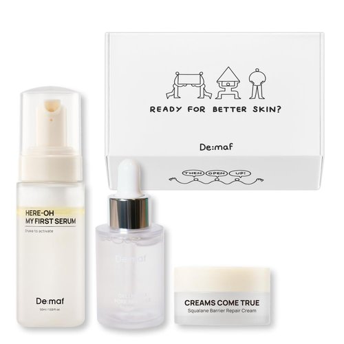 De:maf Welcome Skincare Gift Kit – Bestseller 3-Step Skincare Set for Sensitive Skin & Barrier Care | Travel Size Skincare Gift Set for Mom & Women