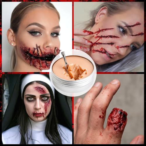 Halloween Special Effects Makeup Kit Set 2 - Fake Scars Wounds Blood