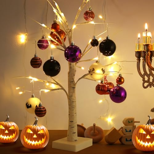 Halloween Tree Decorations Set - 61 Shatterproof Ornaments for Indoor Outdoor Holiday Decor
