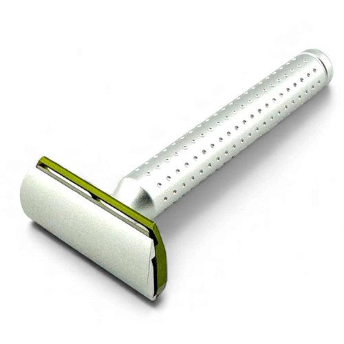 Parker Safety Razor - The AeroShave, Classic Length Handle-CNC Aluminum Double Edge Safety Razor & 5 Blades,- Precision Blade Exposure for a Comfortable Shave, For Men & Women. Mild Aggression