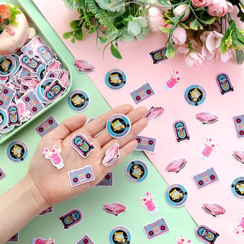 200PCS 1950s Rock and Roll Party Confetti - Retro 50s Themed Decorations