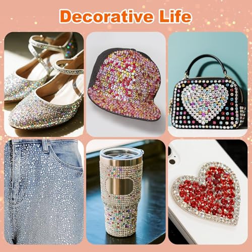 32 Colors 3mm Jelly Rhinestones Bedazzling Kit - 45,000pcs Craft Supplies with Glue & Tools