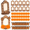Day of the Dead Decoration Kit with Wooden Photo Frames, Marigolds & Butterflies