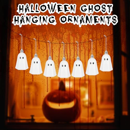 15 Pcs Halloween Hanging Ghost Ornaments Mini Plastic Tree Decorations - Variation 15