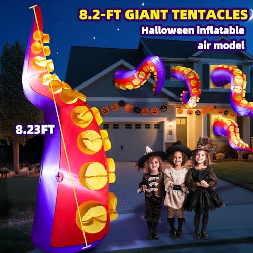 Halloween Inflatable Octopus Tentacles Decoration with LED Lights - Tentacles - C